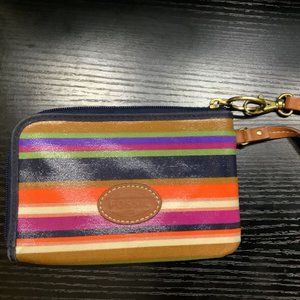 Fossil Wristlet Multicolored Stripes Great Condition